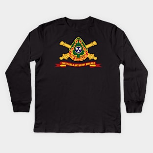 196th Field Artillery Brigade DUI w Br - Ribbon Kids Long Sleeve T-Shirt